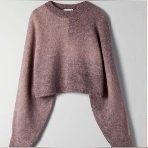 Aritzia Wilfred ‎ Free Dusty Rose Melange Cosmic Sweater Size XS
